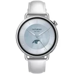 Смарт-часы Xiaomi Watch S4 41mm серебристый с белым кожаным ремешком BHR07VUGL