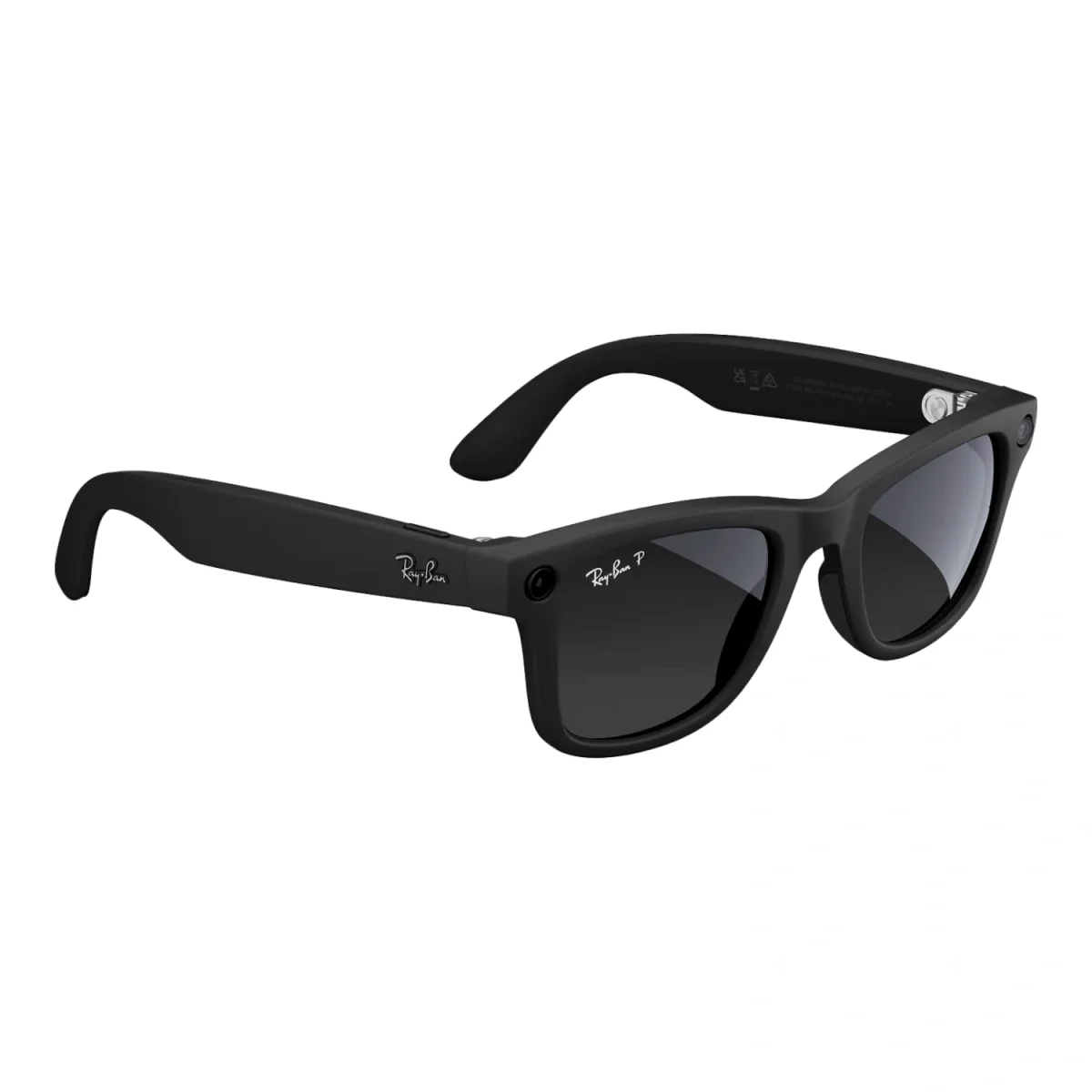 Умные очки Ray-Ban Wayfarer Matte Black, Gradient Graphite Polarized, (53-22-155mm) — изображение 3
