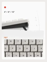 NuPhy Игровая клавиатура беспроводная Node 75, High Profile, Brown Max Switch, Английская/Русская раскладка, белый, кремовый — изображение 10