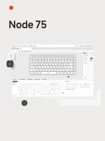 NuPhy Игровая клавиатура беспроводная Node 75, High Profile, Brown Max Switch, Английская/Русская раскладка, белый, кремовый — изображение 4