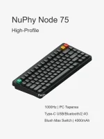 NuPhy Игровая клавиатура беспроводная Node 75, High Profile, Brown Max Switch, Английская/Русская раскладка, серый, кремовый