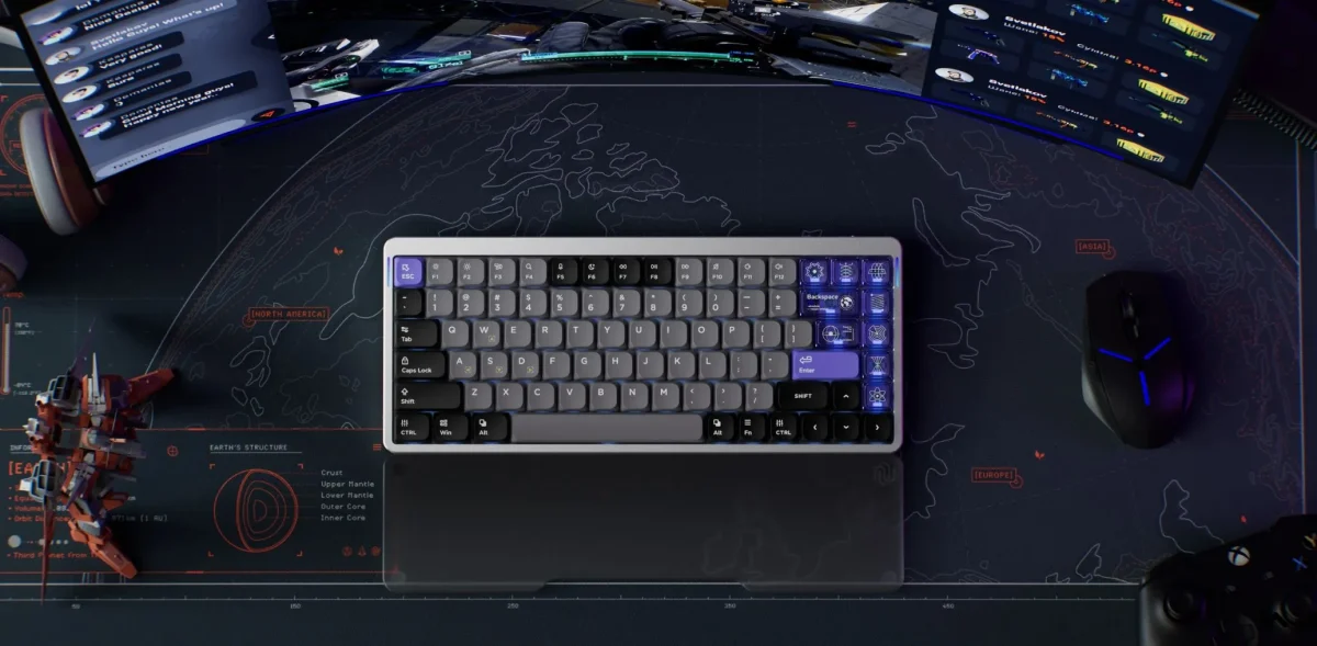 NuPhy Игровая клавиатура проводная Air75 HE, (JADE PRO), Русская раскладка, серый — изображение 9