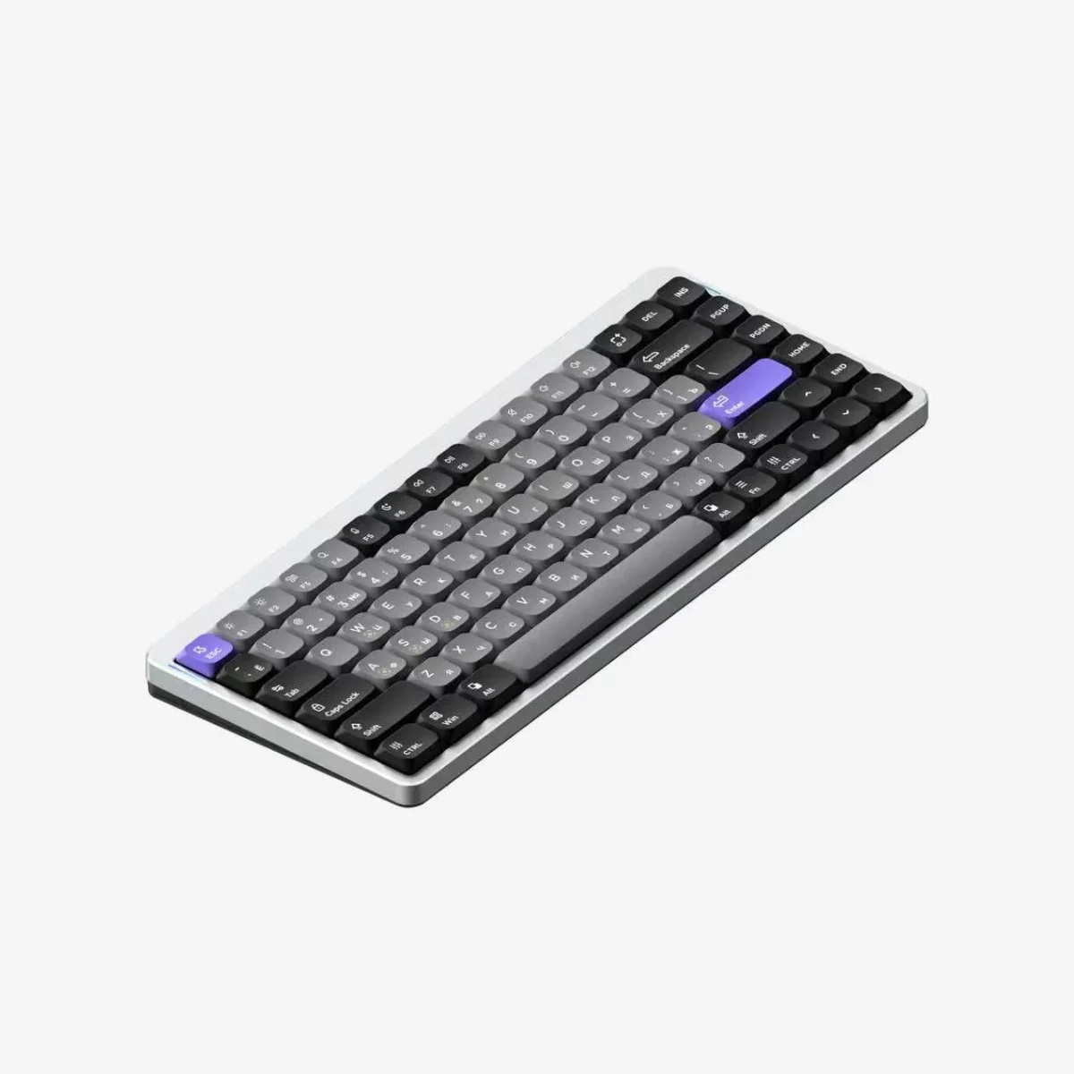 NuPhy Игровая клавиатура проводная Air75 HE, (JADE PRO), Русская раскладка, серый — изображение 1