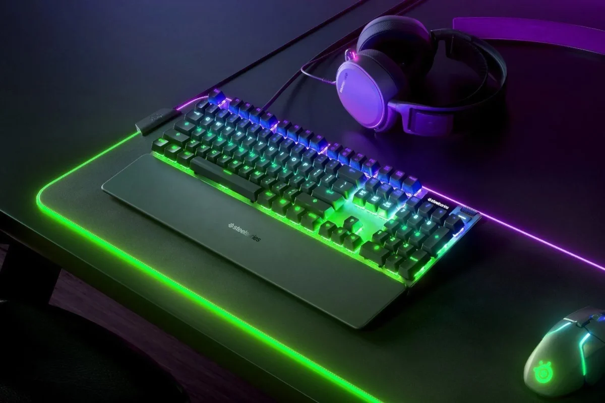 Клавиатура Steelseries Apex Pro механическая черный USB for gamer LED (подставка для запястий) — изображение 10