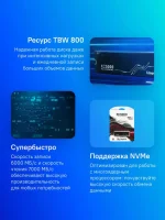 SSD накопитель Kingston KC3000 SKC3000S/1024G 1ТБ, M.2 2280, PCIe 4.0 x4, NVMe, M.2 — изображение 3