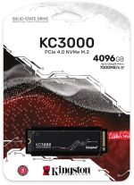 SSD накопитель Kingston KC3000 SKC3000D/4096G 4ТБ, M.2 2280, PCIe 4.0 x4, NVMe, M.2
