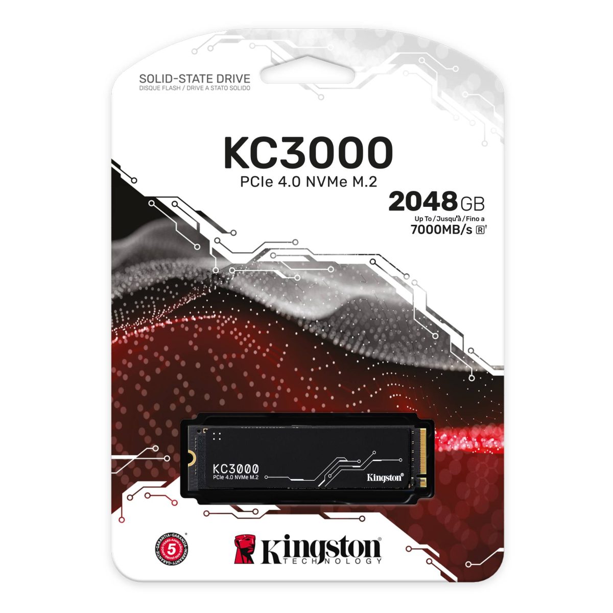 SSD накопитель Kingston KC3000 SKC3000D/2048G 2ТБ, M.2 2280, PCIe 4.0 x4, NVMe, M.2 — изображение 1